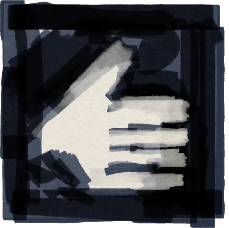 Hand illustration — pointing hand